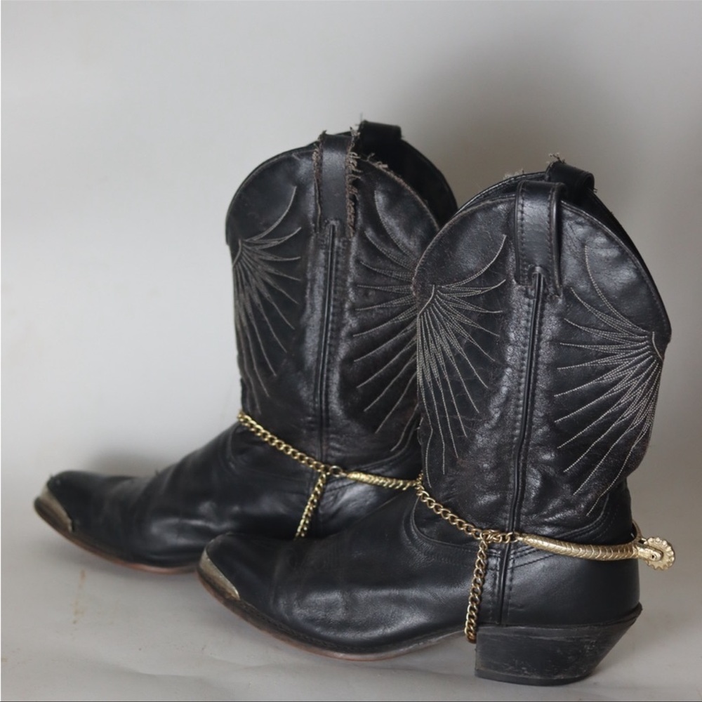 🍒Vintage Black Cowboy Boots🍒